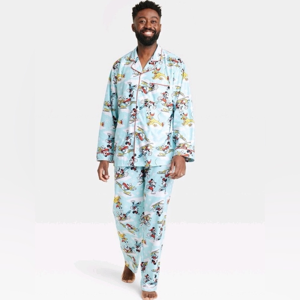 Disney 100 Retro Reimagined Mickey Mouse and Friends Men’s Pajama Set
